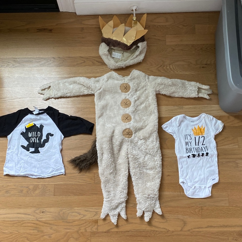 Pottery Barn Kids Wild One Costume Set - Cream and Gold